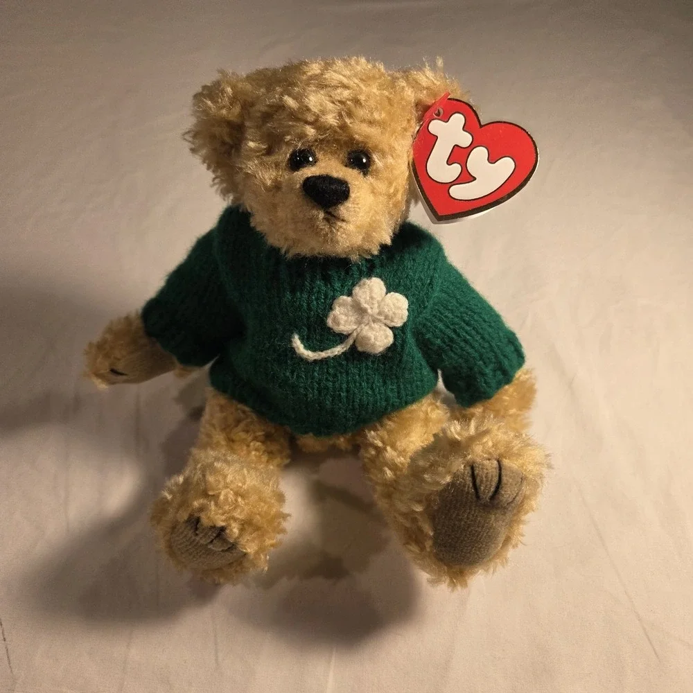 Ty Attic Treasures Blarney Irish Bear 1993 Jointed Plush With Tags Vintage